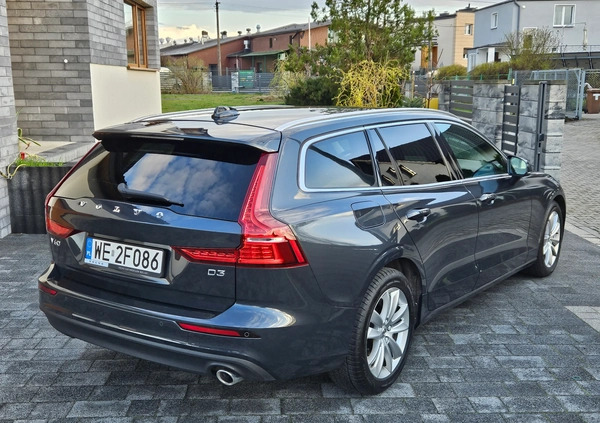 Volvo V60 cena 83900 przebieg: 212000, rok produkcji 2020 z Poddębice małe 277